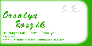 orsolya roszik business card